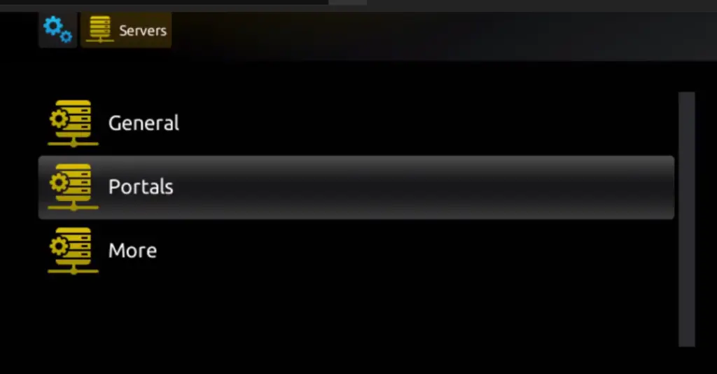 ouverture des parametres portail pour saisir le portal du fournisseur IPTV pour le boitier MAG